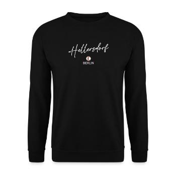 Hellersdorf - Berlin Flag - Berlin Bear - Berli - Unisex Sweatshirt - black - Front - Alina (178cm) & Michal (187cm)