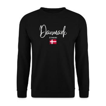 Danish roots, I love Denmark - Unisex Sweatshirt - black - Front - Alina (178cm) & Michal (187cm)