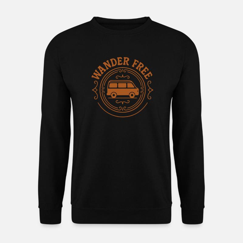 Wander Free – Travel without borders - Unisex Sweatshirt - black