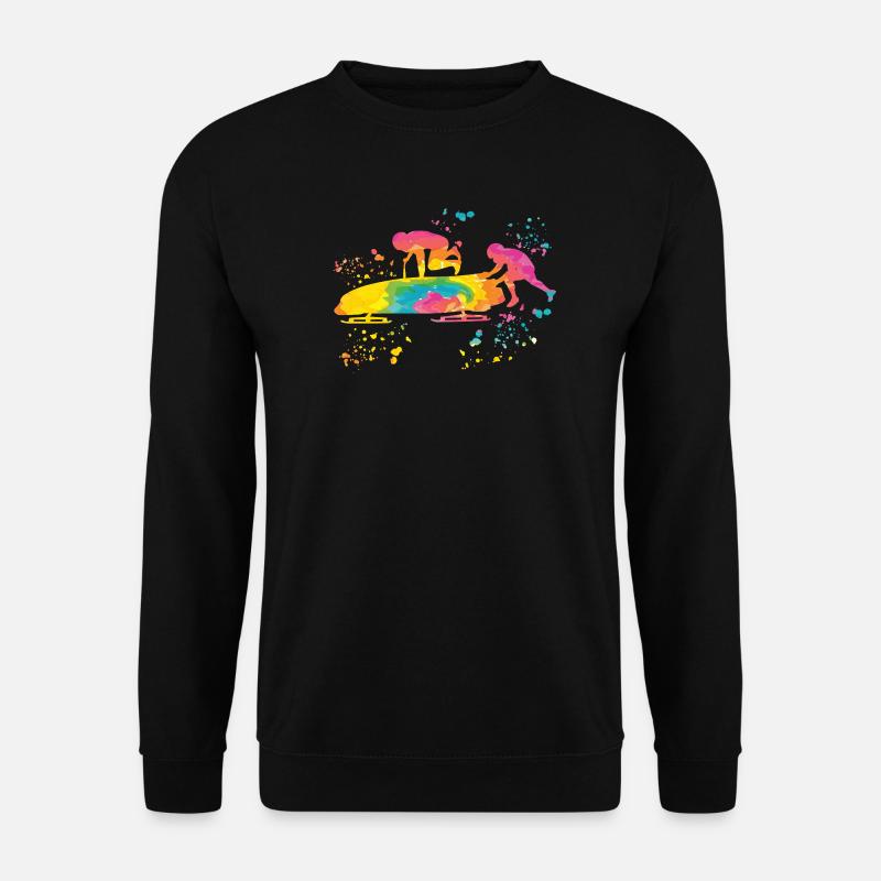 Bobfahrer Bobschlitten Zweierbob - Unisex Pullover - Schwarz