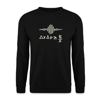 Quantenwellen und Unsicherheit - Unisex Pullover - Schwarz - Vorne - Alina (178cm) & Michal (187cm)