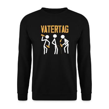 Drôle de cadeau de fête des pères papa bière - Sweat-shirt Unisexe - noir - Devant - Alina (178cm) & Michal (187cm)