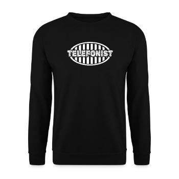Gift for telephone operator - Unisex Sweatshirt - black - Front - Alina (178cm) & Michal (187cm)