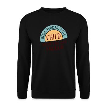 Être votre enfant préféré semble être un cadeau suffisant - Sweat-shirt Unisexe - noir - Devant - Alina (178cm) & Michal (187cm)