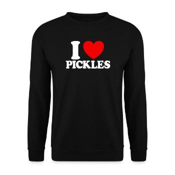 I love cucumbers I love cucumbers - Unisex Sweatshirt - black - Front - Alina (178cm) & Michal (187cm)