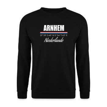 Arnhem - Unisex Pullover - Schwarz - Vorne - Alina (178cm) & Michal (187cm)