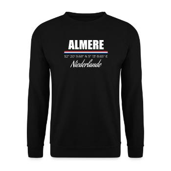 Almere - Unisex Pullover - Schwarz - Vorne - Alina (178cm) & Michal (187cm)