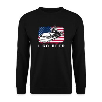 July 6 Submarine Submarine Veteran Navy USA - Unisex Sweatshirt - black - Front - Alina (178cm) & Michal (187cm)