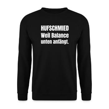 Typographie Farrier Balance - Sweat-shirt Unisexe - noir - Devant - Alina (178cm) & Michal (187cm)