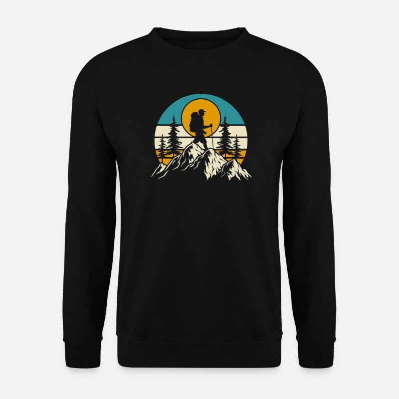Wandern Wanderer Bergsteiger Geschenk - Unisex Pullover - Schwarz