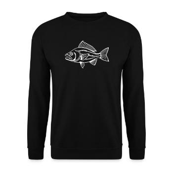 Fish Angler T-shirt Cadeau Angler - Sweat-shirt Unisexe - noir - Devant - Alina (178cm) & Michal (187cm)