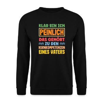 Drôle de cadeau de fête des pères papa bière - Sweat-shirt Unisexe - noir - Devant - Alina (178cm) & Michal (187cm)