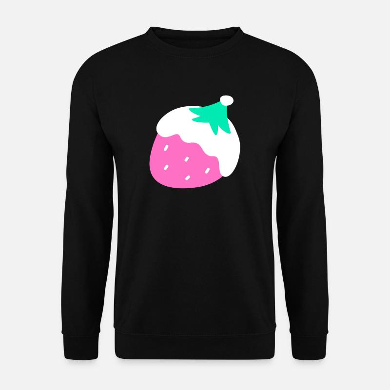 Erdbeeren – Weihnachten - Unisex Pullover - Schwarz
