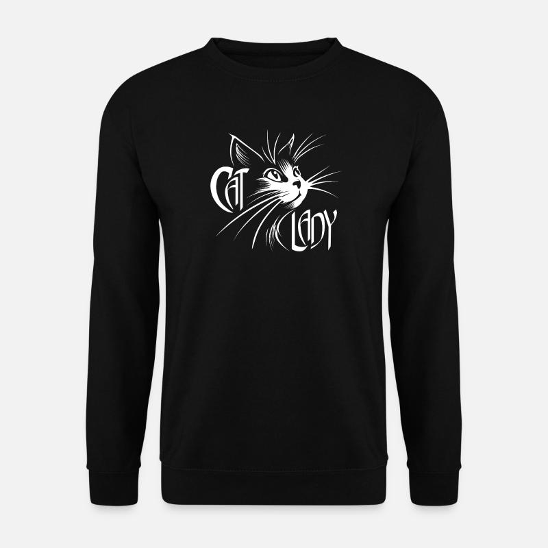 Chat Lady Chat Chats - Sweat-shirt Unisexe - noir