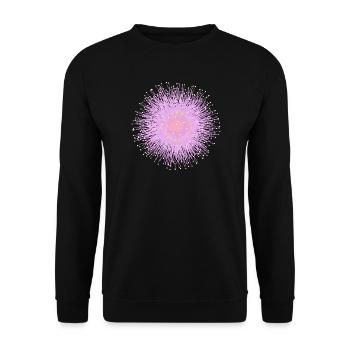 Pink Mimosa Blossom – Delicate Floral Design - Unisex Sweatshirt - black - Front - Alina (178cm) & Michal (187cm)