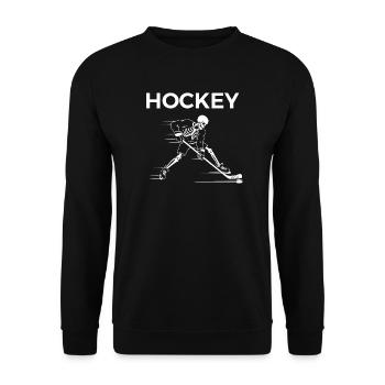 Le skeleton joue au hockey - Sweat-shirt Unisexe - noir - Devant - Alina (178cm) & Michal (187cm)