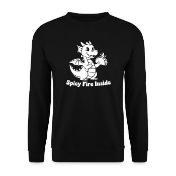 Flaming Dragon Taco Design - Unisex Sweatshirt - black - Front - Alina (178cm) & Michal (187cm)