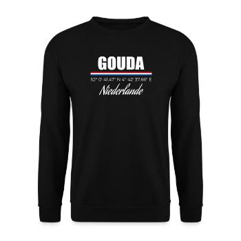 Gouda - Unisex Sweatshirt - black - Front - Alina (178cm) & Michal (187cm)