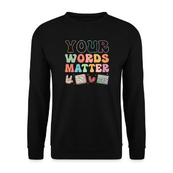 Sonderschule Lehrer Förderschule Pädagoge - Unisex Pullover - Schwarz - Vorne - Alina (178cm) & Michal (187cm)