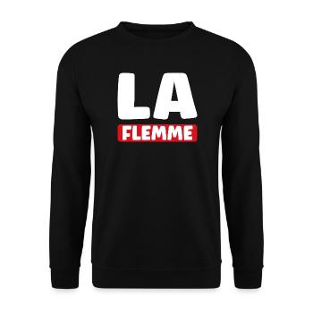 Lazy - Unisex Sweatshirt - black - Front - Alina (178cm) & Michal (187cm)