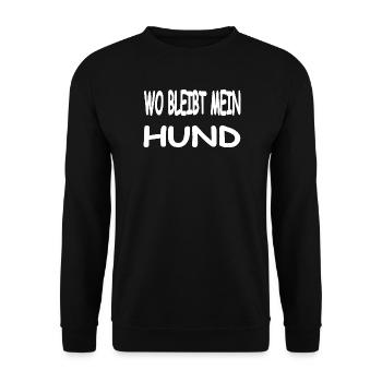 Hund - Unisex Pullover - Schwarz - Vorne - Alina (178cm) & Michal (187cm)