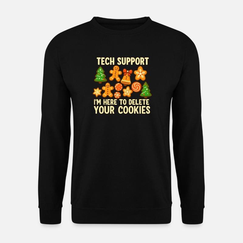 Support technique Cookie Noël Mème - Sweat-shirt Unisexe - noir
