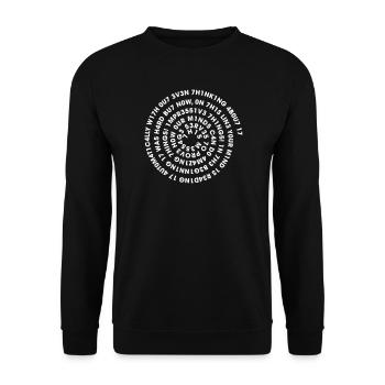 Leetspeak Spiral – Nerd Code 1337 Geek Design - Unisex Sweatshirt - black - Front - Alina (178cm) & Michal (187cm)