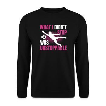 Football Gardien de but Gardien de but Football féminin - Sweat-shirt Unisexe - noir - Devant - Alina (178cm) & Michal (187cm)