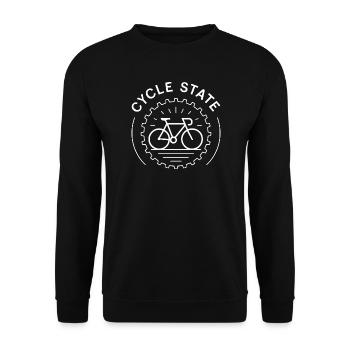 Cycle State - Unisex Pullover - Schwarz - Vorne - Alina (178cm) & Michal (187cm)