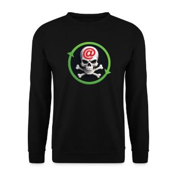CYBER PIRATE #2 - geek & scifi - Unisex Sweatshirt - black - Front - Alina (178cm) & Michal (187cm)