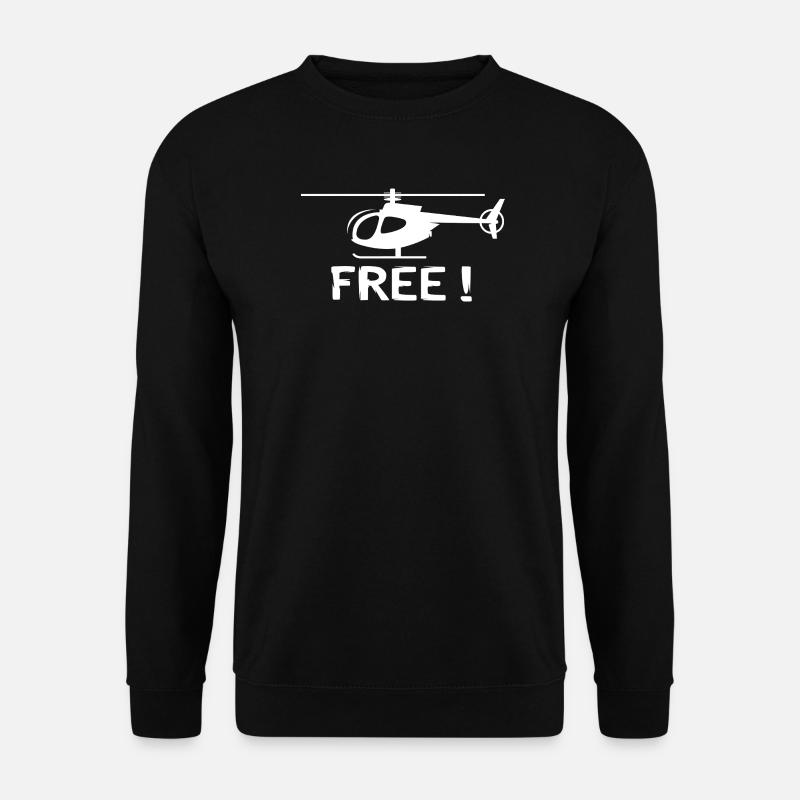 Conception d’hélicoptère – Volez librement ! - Sweat-shirt Unisexe - noir