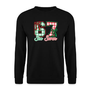 Festives 67 nœuds en bichy - Sweat-shirt Unisexe - noir - Devant - Alina (178cm) & Michal (187cm)