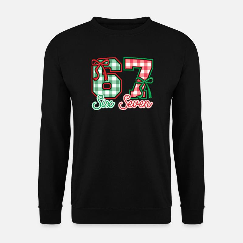 Festive 67 Gingham Bows - Unisex Sweatshirt - black