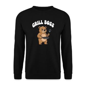 Grill Bear Cooking Design - Sweat-shirt Unisexe - noir - Devant - Alina (178cm) & Michal (187cm)