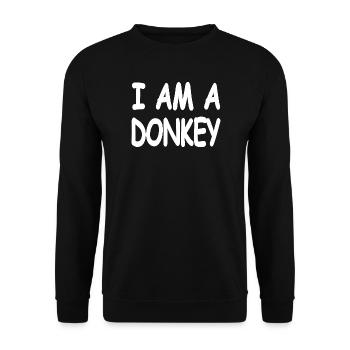 âne - Sweat-shirt Unisexe - noir - Devant - Alina (178cm) & Michal (187cm)