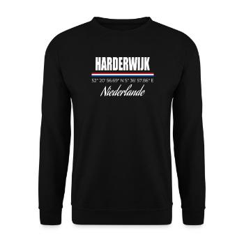 Harderwijk - Unisex Pullover - Schwarz - Vorne - Alina (178cm) & Michal (187cm)