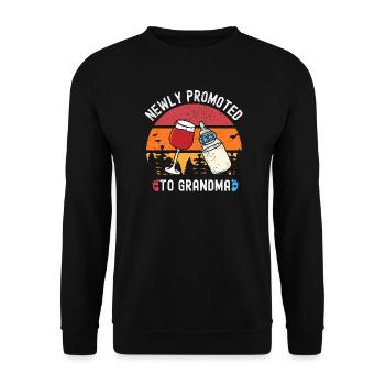 Newly Promoted Granny Funny Clothing & Accessories - Unisex Sweatshirt - black - Front - Alina (178cm) & Michal (187cm)