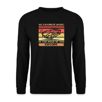 Sonorité et musique du moteur pour les fans de voitures - Sweat-shirt Unisexe - noir - Devant - Alina (178cm) & Michal (187cm)