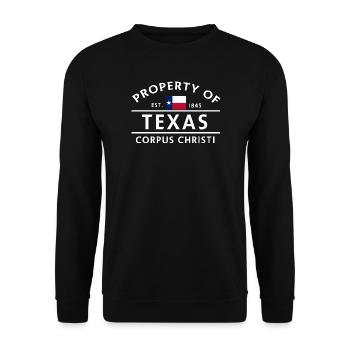 Texas Corpus Christi 1845 - Unisex Pullover - Schwarz - Vorne - Alina (178cm) & Michal (187cm)