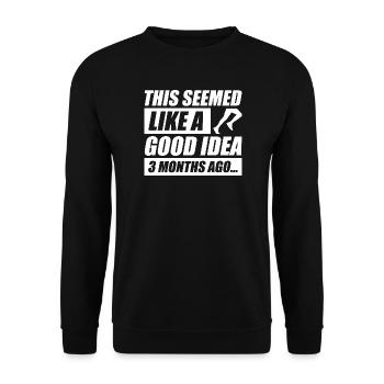 Like a good idea funny running jogging runner - Unisex Sweatshirt - black - Front - Alina (178cm) & Michal (187cm)