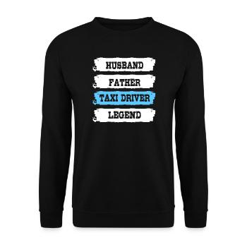 Taxi Chauffeur de taxi - Sweat-shirt Unisexe - noir - Devant - Alina (178cm) & Michal (187cm)