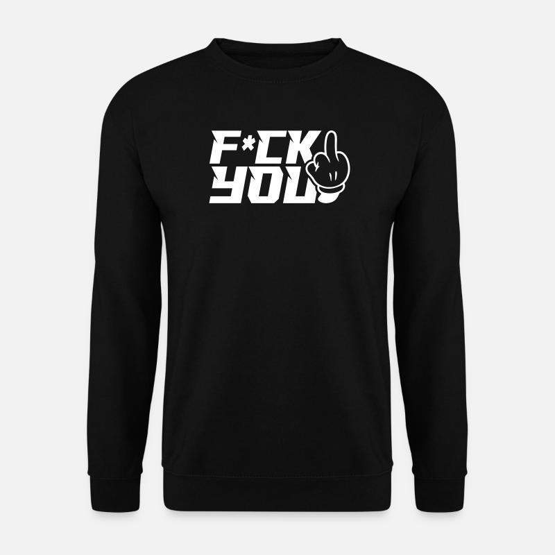 Mittelfinger F_ck You - Unisex Pullover - Schwarz