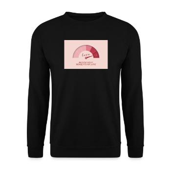 Measure Life in Moments of Love - Unisex Pullover - Schwarz - Vorne - Alina (178cm) & Michal (187cm)