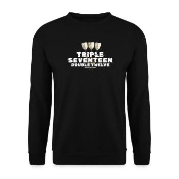 Vintage 1975 Darts Checkout - Unisex Sweatshirt - black - Front - Alina (178cm) & Michal (187cm)