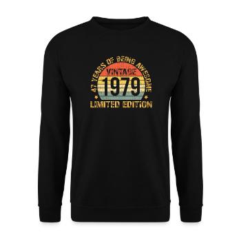 47 Year Birthday Decorations 47th Birthday 1977 - Unisex Sweatshirt - black - Front - Alina (178cm) & Michal (187cm)