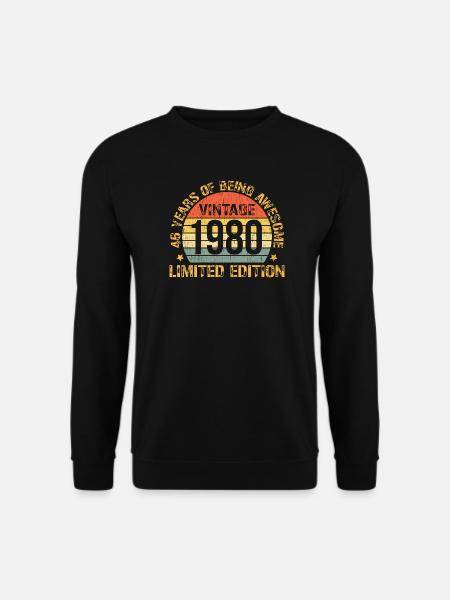 Vintage 1980 | 46th Birthday Limited Edition - Unisex Pullover - Schwarz
