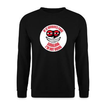 S’il s’agit d’un faux sourire, je ne vais pas le dire - Sweat-shirt Unisexe - noir - Devant - Alina (178cm) & Michal (187cm)