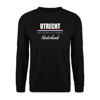 Utrecht - Unisex Sweatshirt - black - Front - Alina (178cm) & Michal (187cm)