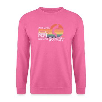 Fille aime hip hop rétro rap streetwear - Sweat-shirt Unisexe - rose - Devant