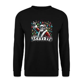 DJ Santa Party Beats - Sweat-shirt Unisexe - noir - Devant - Alina (178cm) & Michal (187cm)